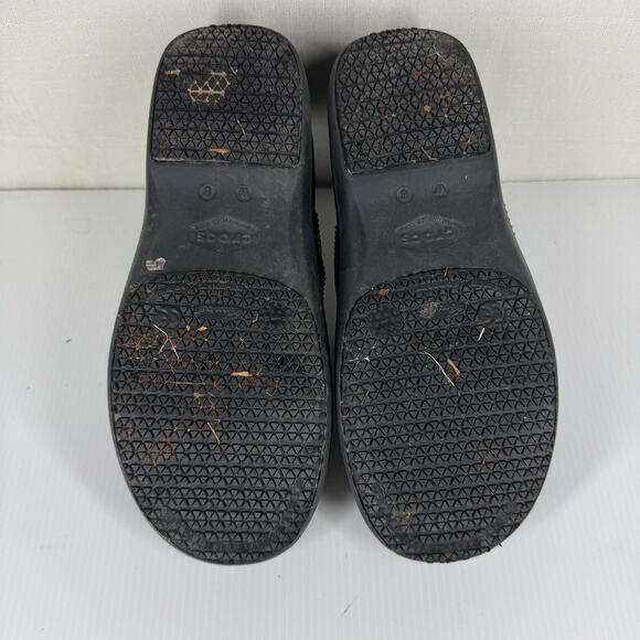 CROCS Nerio Pro II Clogs Women Size 8 Black Chevron Work Shoes Nurse Restaurant‎ - Picture 9 of 10